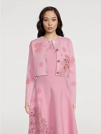 Cropped Guipure Lace Cardigan