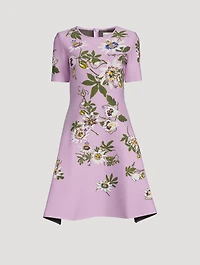 Passionflower Jacquard Knit Midi Dress