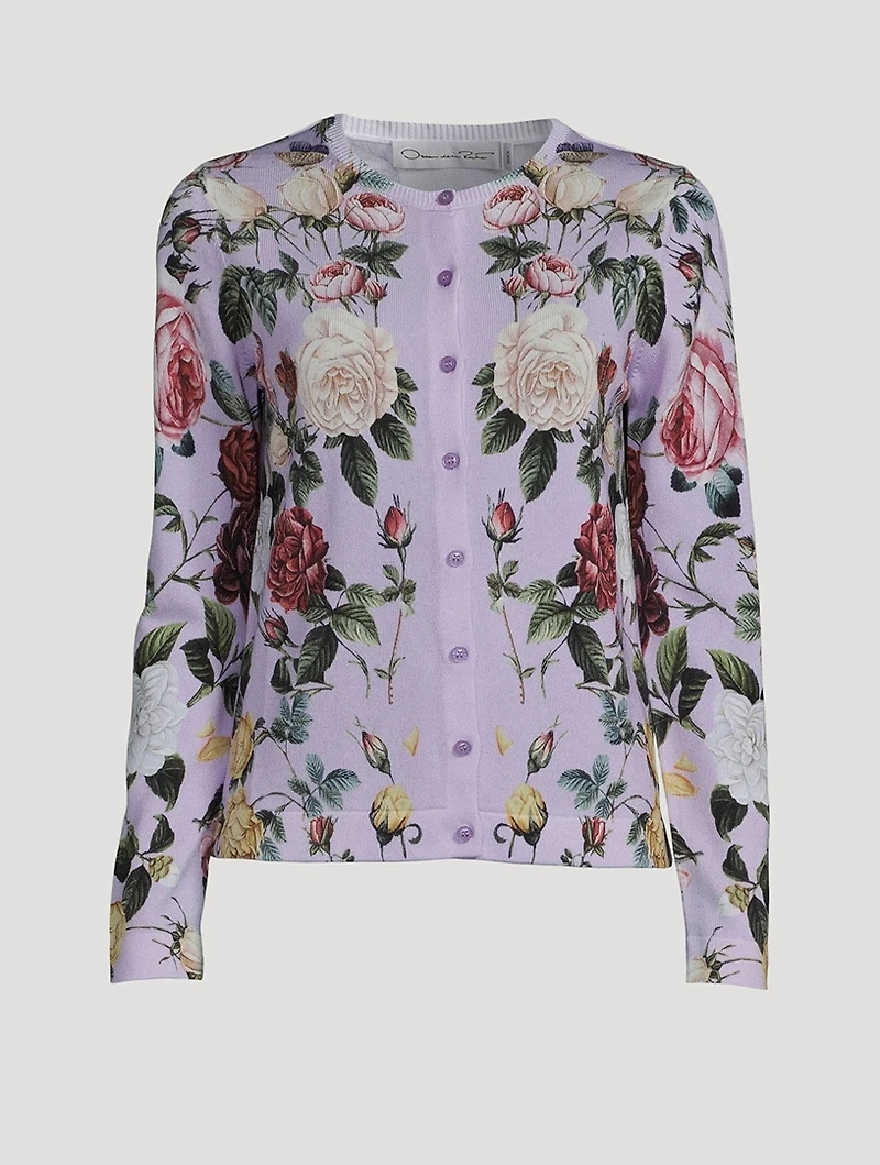 Cardigan Rose Print
