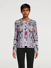 Cardigan Rose Print