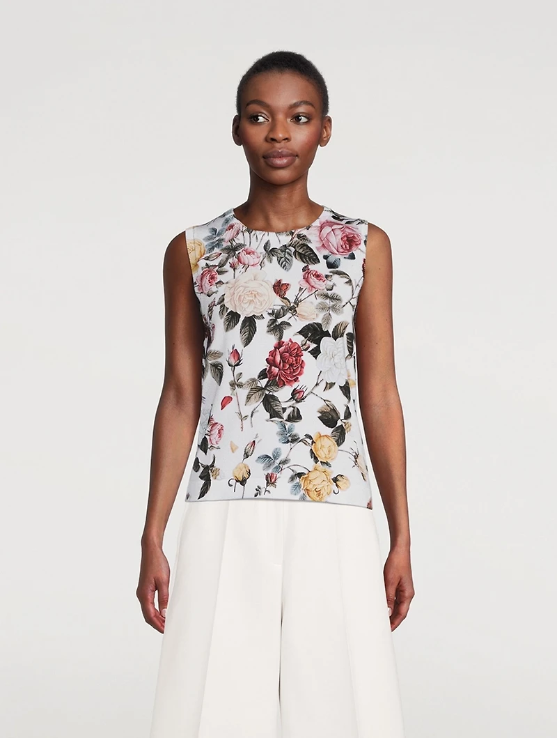 Tank Top Rose Print