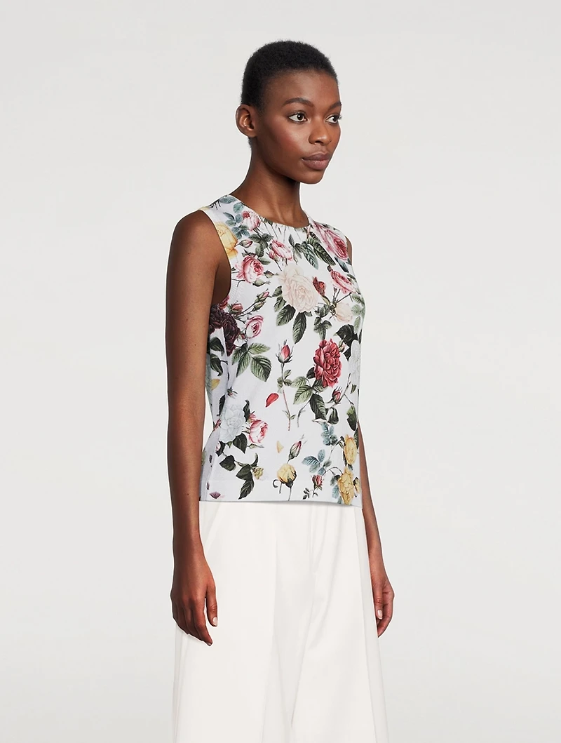 Tank Top Rose Print