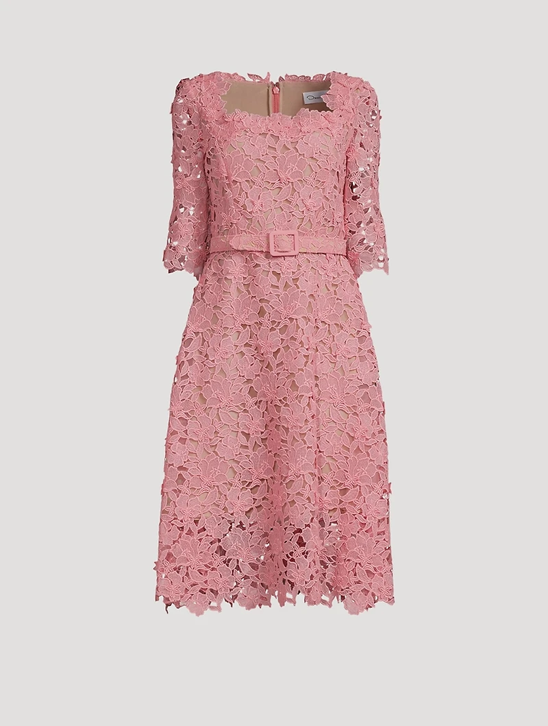 Floral Guipure Lace Dress