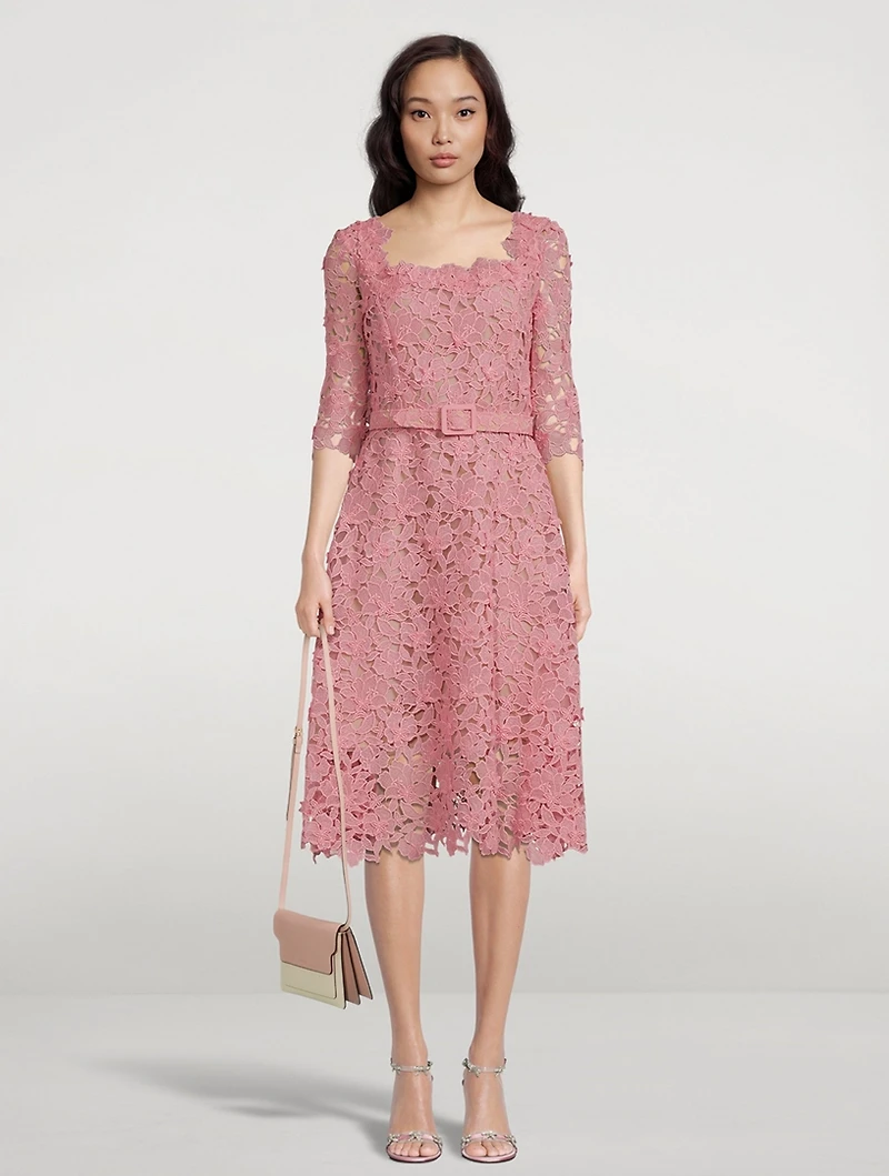 Floral Guipure Lace Dress