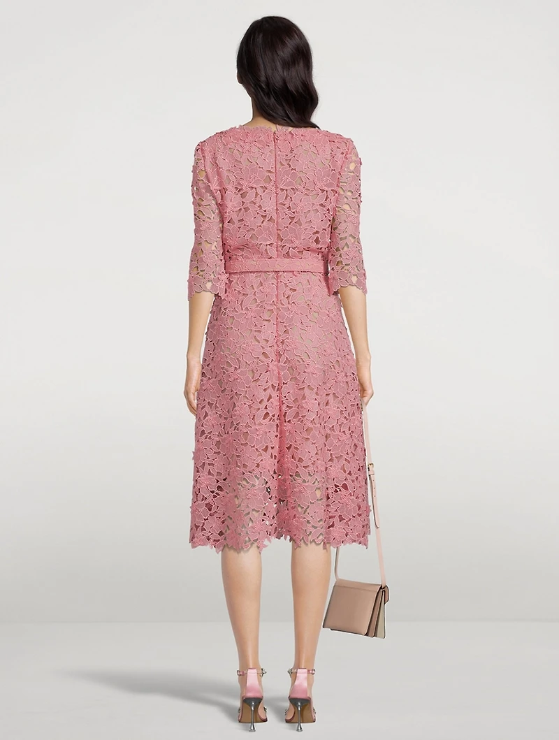 Floral Guipure Lace Dress