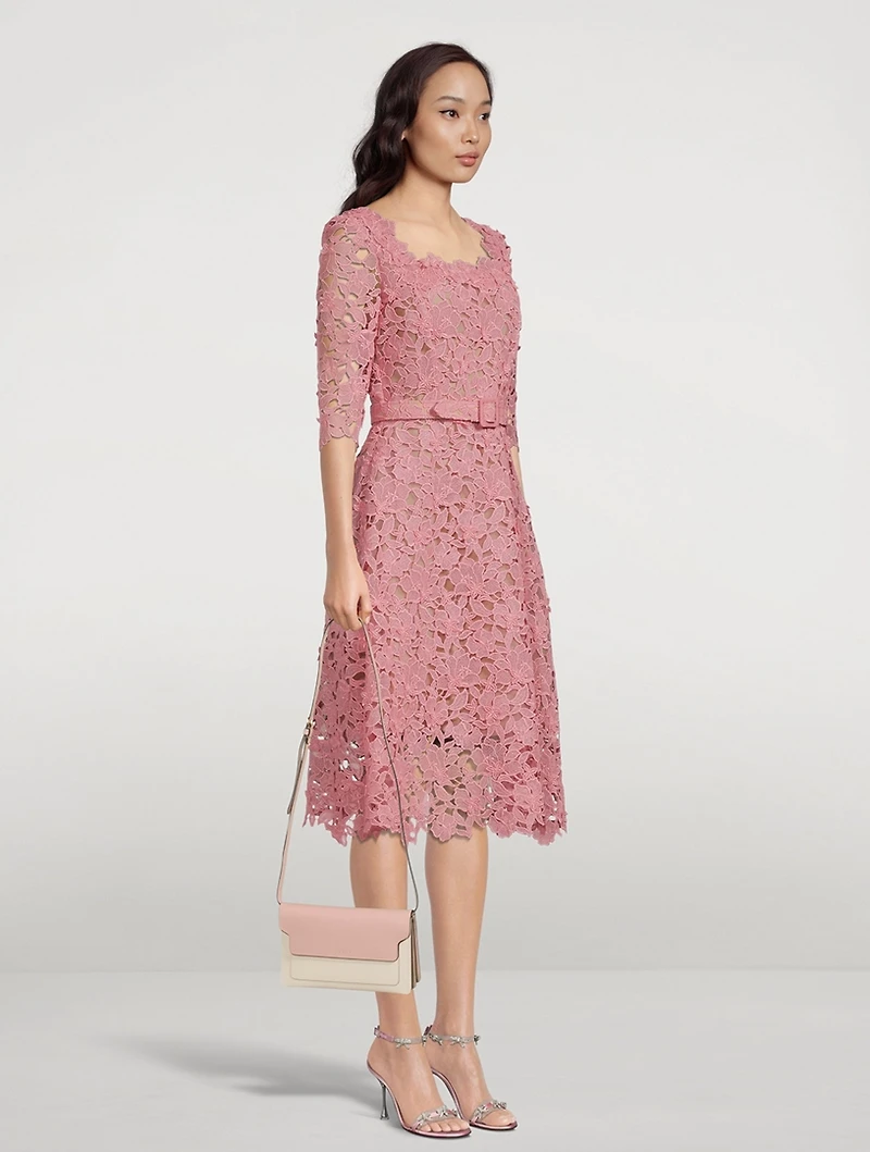 Floral Guipure Lace Dress