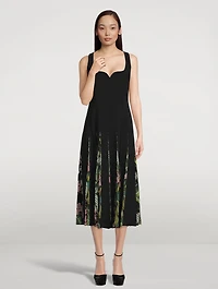 Stretch Cady Sweetheart Midi Dress