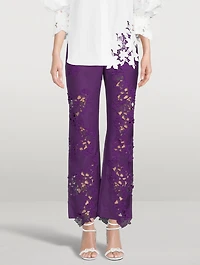 Stretch Wool Guipure Pants
