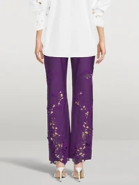 Stretch Wool Guipure Pants