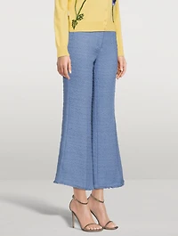 Tweed Crop Flared Pants