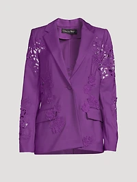 Floral Guipure Inset Blazer