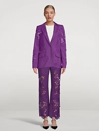 Floral Guipure Inset Blazer