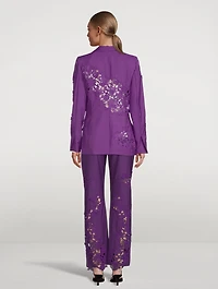 Floral Guipure Inset Blazer