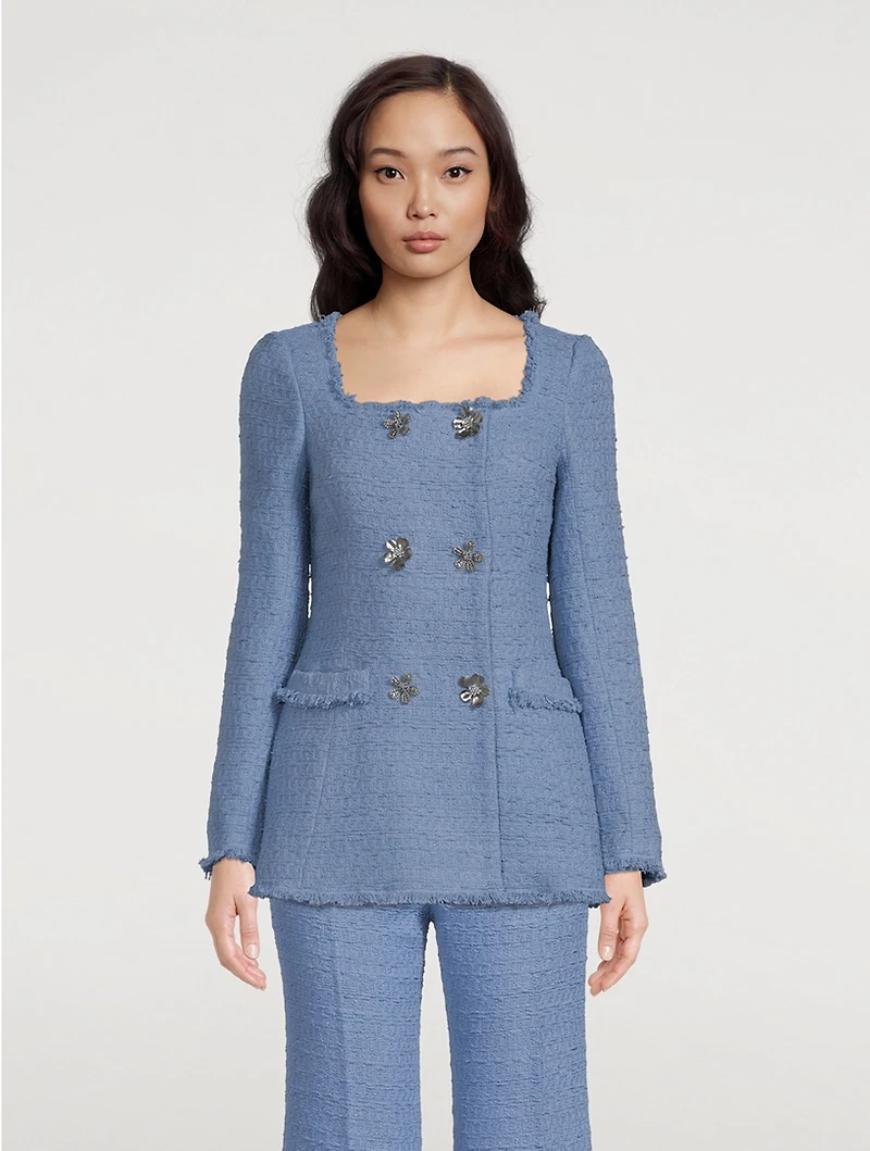 Double-Breasted Tweed Jacket