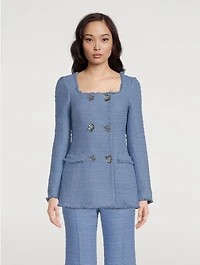 Double-Breasted Tweed Jacket