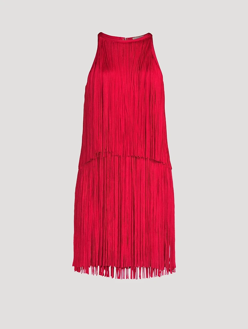 Tiered Fringe Mini Dress