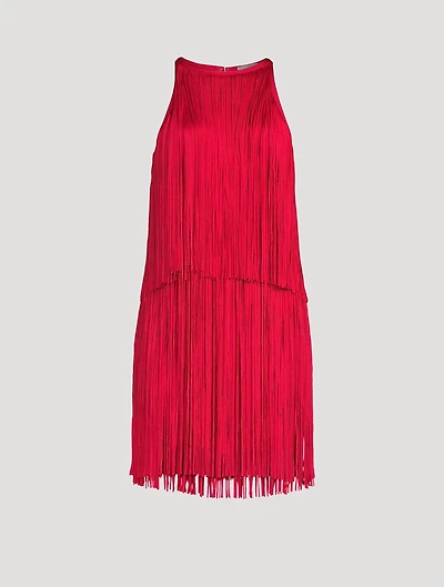 Tiered Fringe Mini Dress