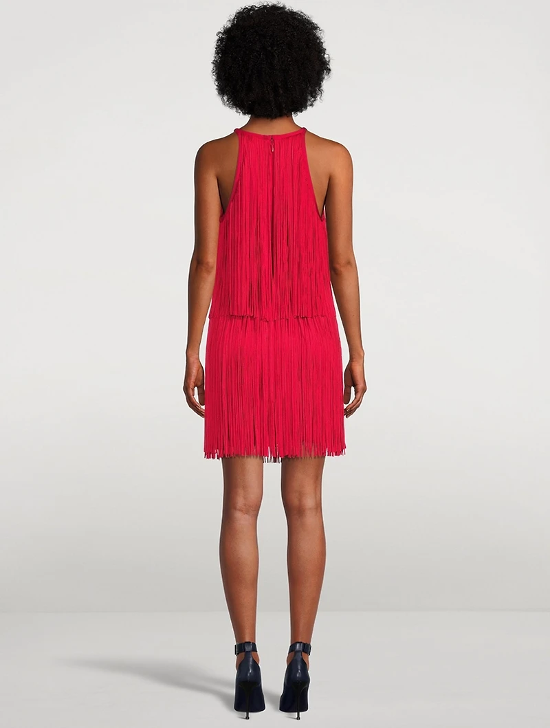 Tiered Fringe Mini Dress