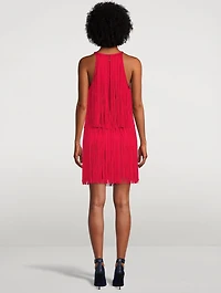 Tiered Fringe Mini Dress