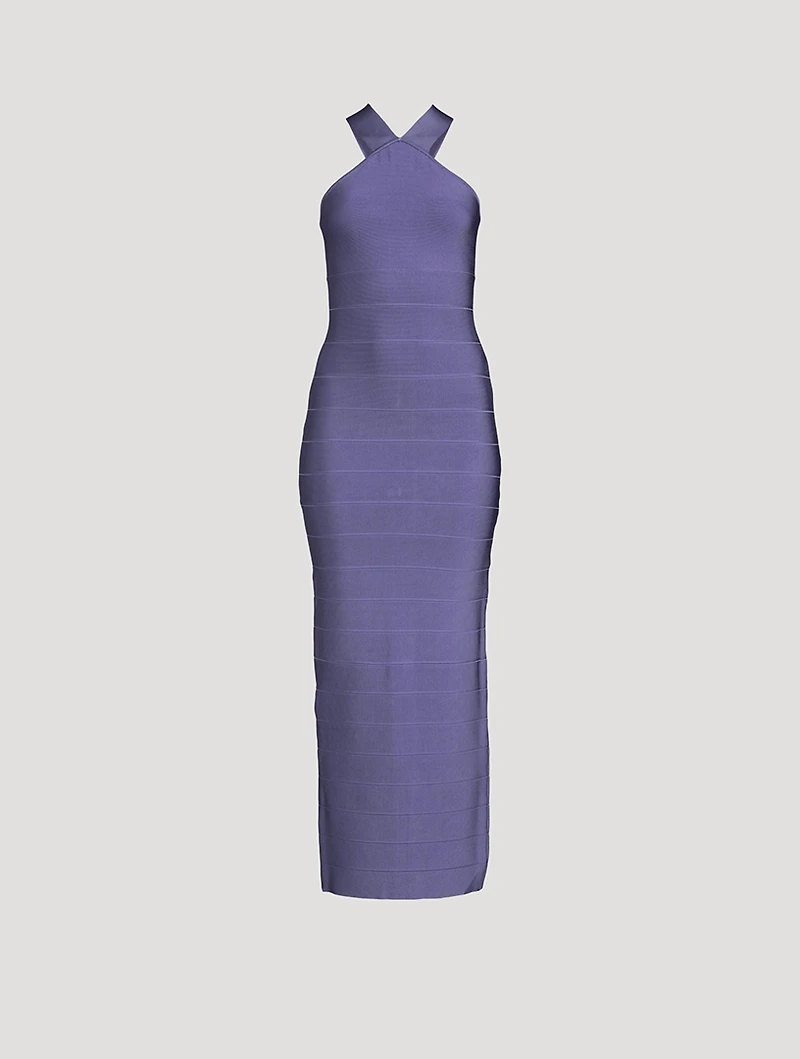 Icon Halter Cross-Back Gown