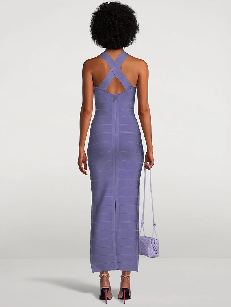 Icon Halter Cross-Back Gown