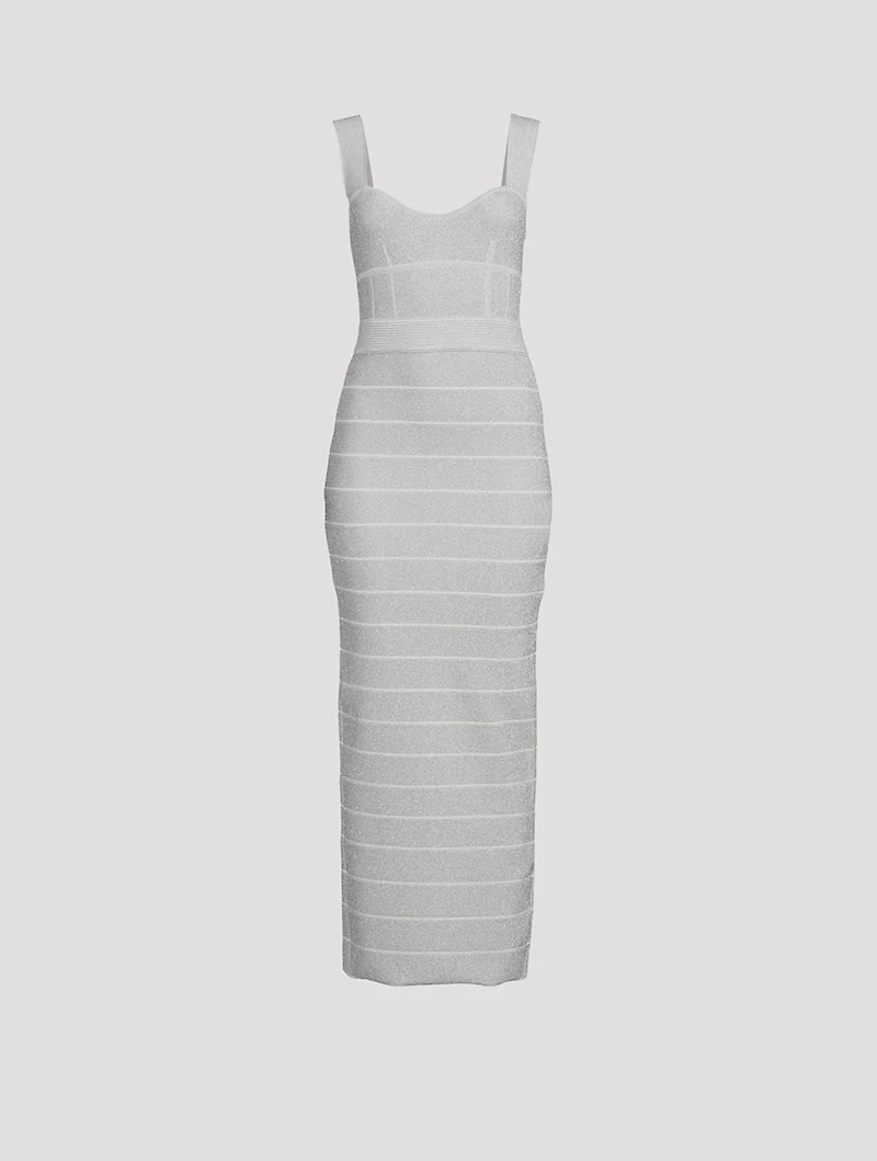 Textured Lurex Sweetheart Gown
