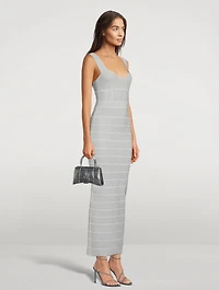 Textured Lurex Sweetheart Gown