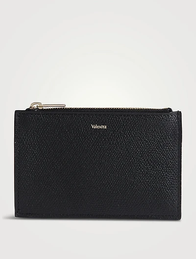 Porta Leather Zip Card Case