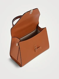 Medium Iside Leather Top Handle Bag