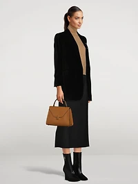 Medium Iside Leather Top Handle Bag
