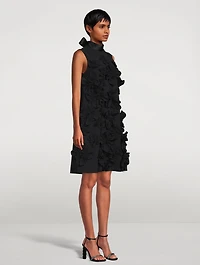 Quince Shift Dress With Floral Appliqué