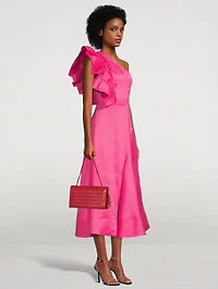 Bonjour Ruffled Midi Dress