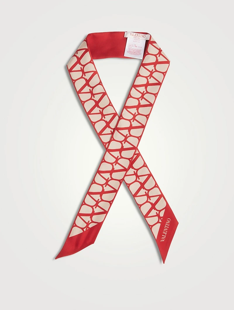 VLOGO Silk Skinny Scarf