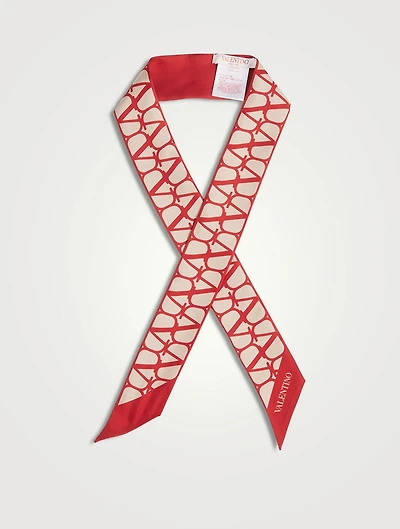 VLOGO Silk Skinny Scarf
