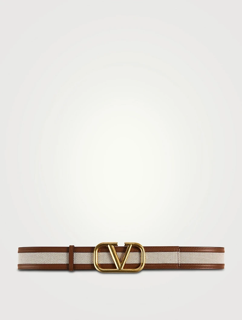 VLOGO Canvas And Leather Belt