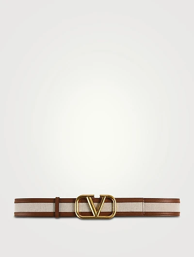 VLOGO Canvas And Leather Belt