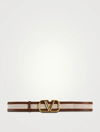 VLOGO Canvas And Leather Belt