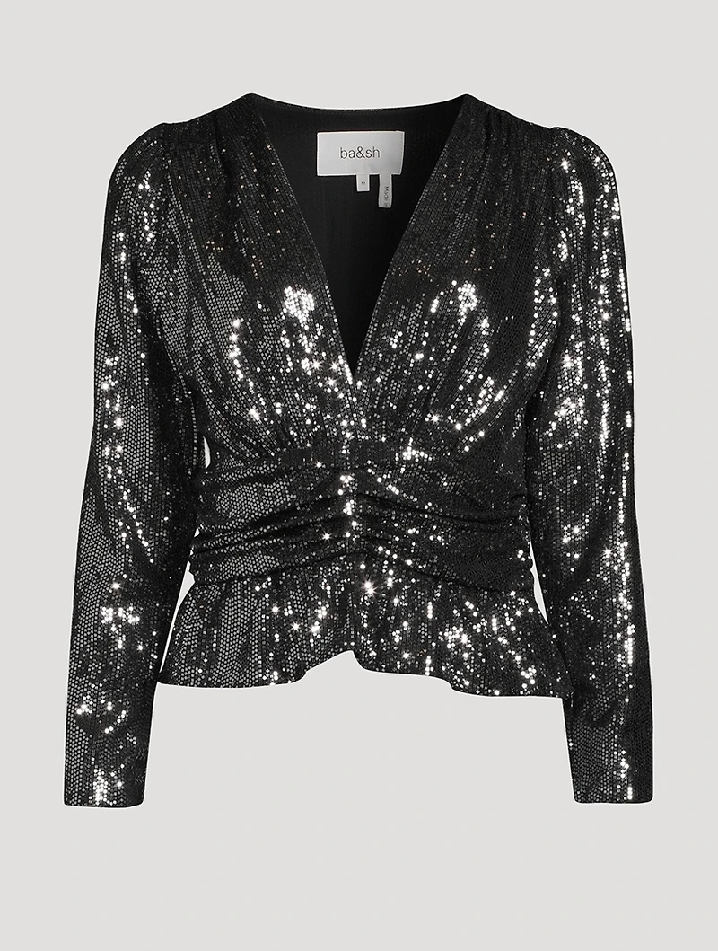 Mae Embellished Ruffle Top
