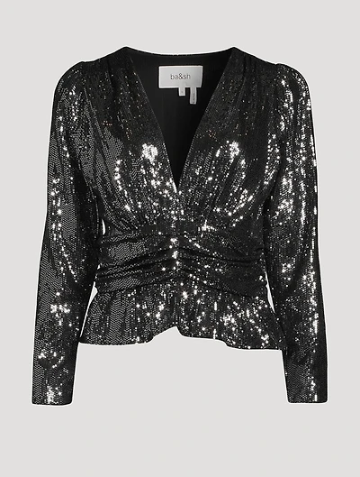 Mae Embellished Ruffle Top