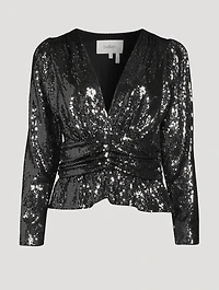 Mae Embellished Ruffle Top