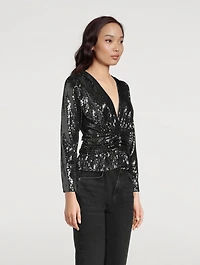 Mae Embellished Ruffle Top