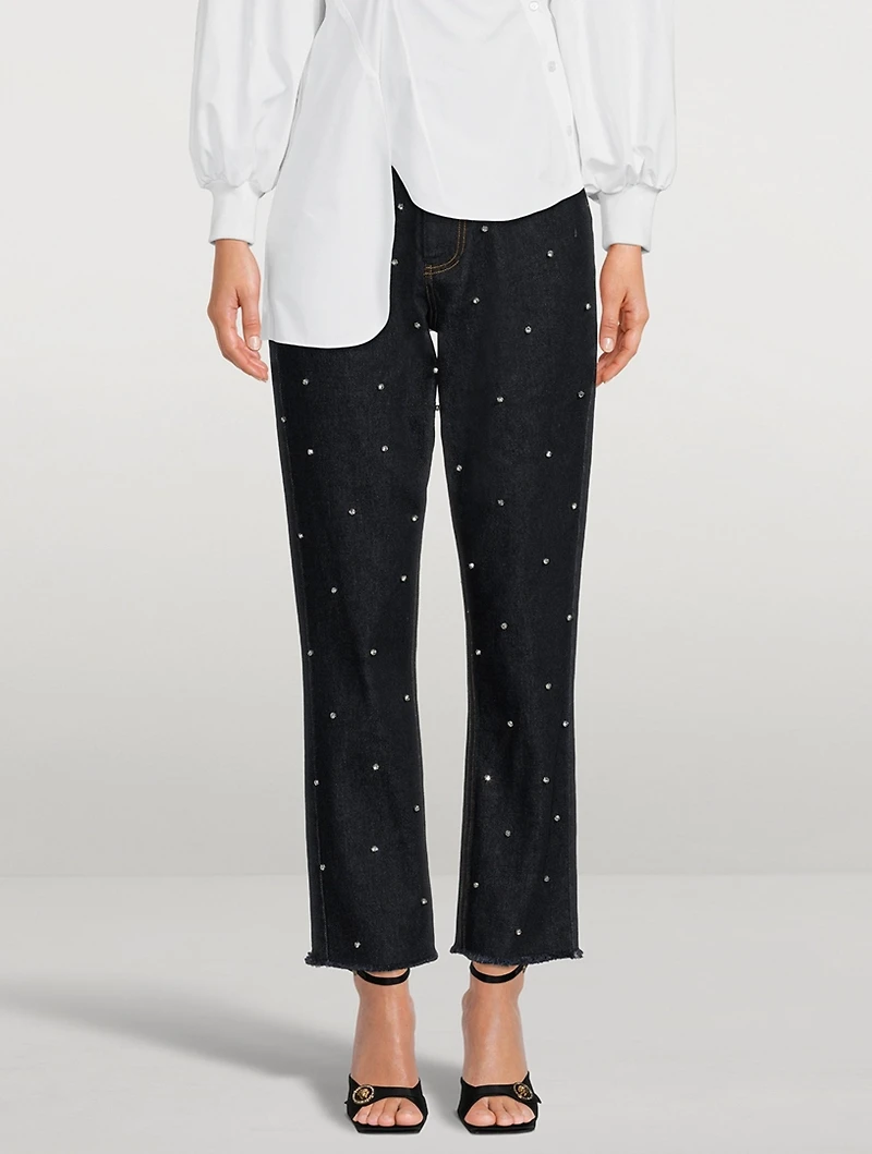 Libby Beaded Straight Jeans