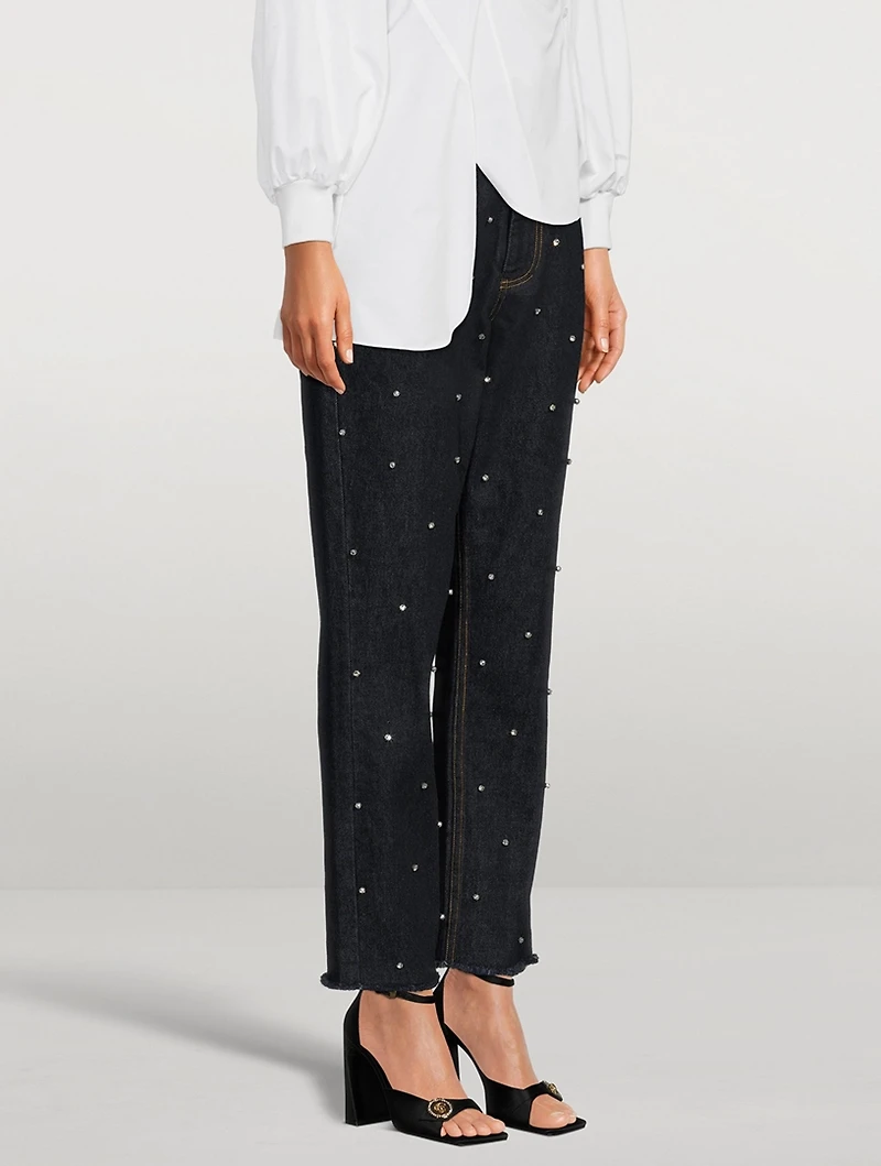 Libby Beaded Straight Jeans