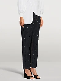 Libby Beaded Straight Jeans