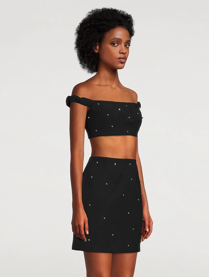 Matteo Beaded Crop Top