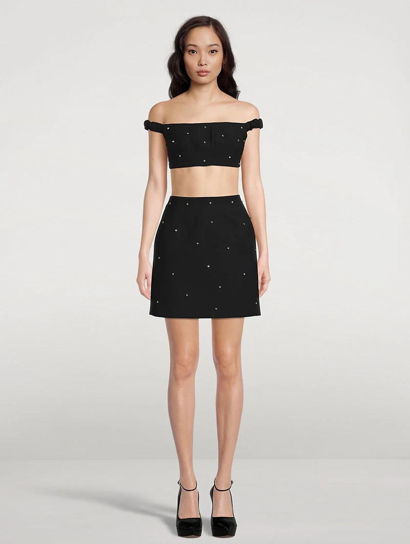 Matteo Beaded Mini Skirt