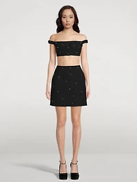 Matteo Beaded Mini Skirt