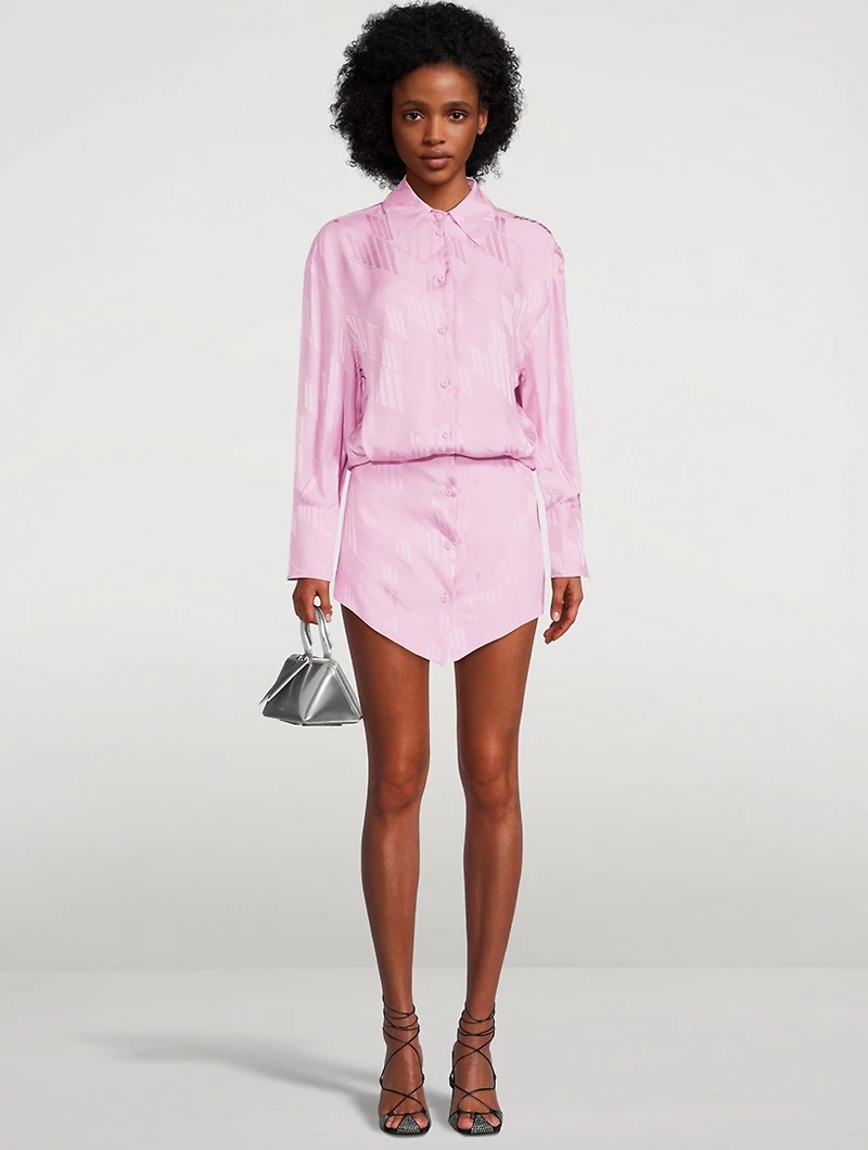Silvye Satin Shirt Dress