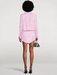 Silvye Satin Shirt Dress