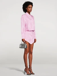 Silvye Satin Shirt Dress